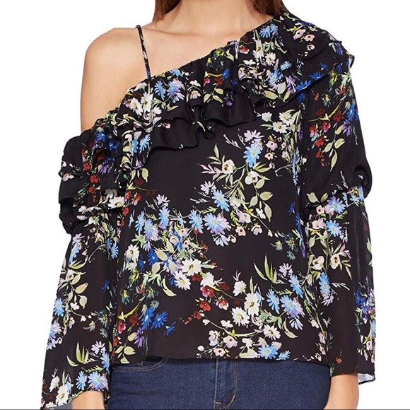 NWT Parker Lima Floral Silk Off-Shoulder - Picture 3 of 5